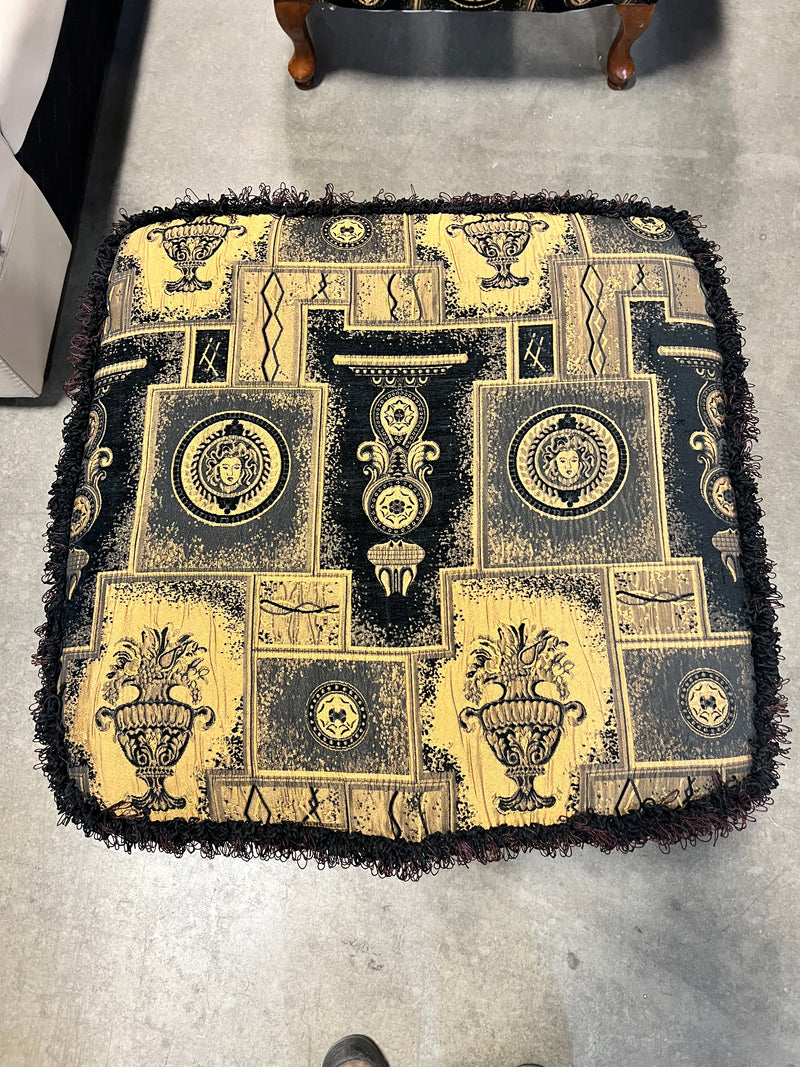 Black and Gold Ottoman