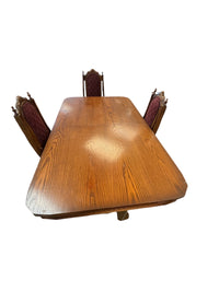 Oak Dining Table With 4 Dining Chairs