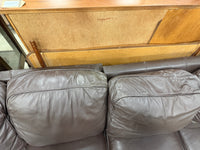 Chocolate Brown Leather 4-Seater Sectional Sofa