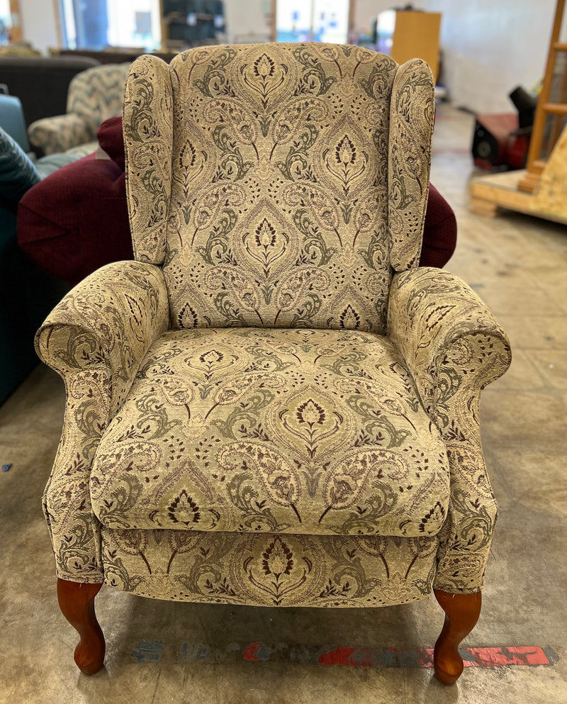 Paisley Upholstered Wingback Chair