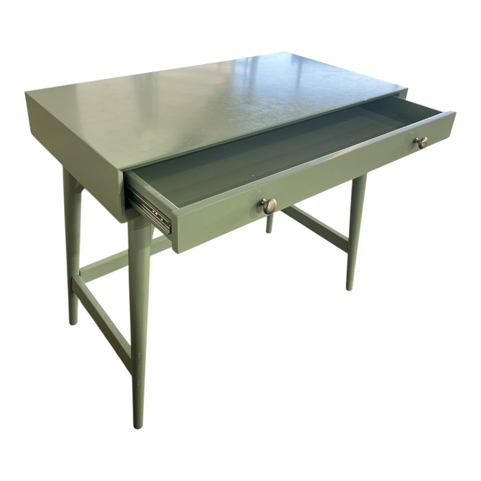 Modern Sage Green Writing Desk w/ Full-Width Drawer