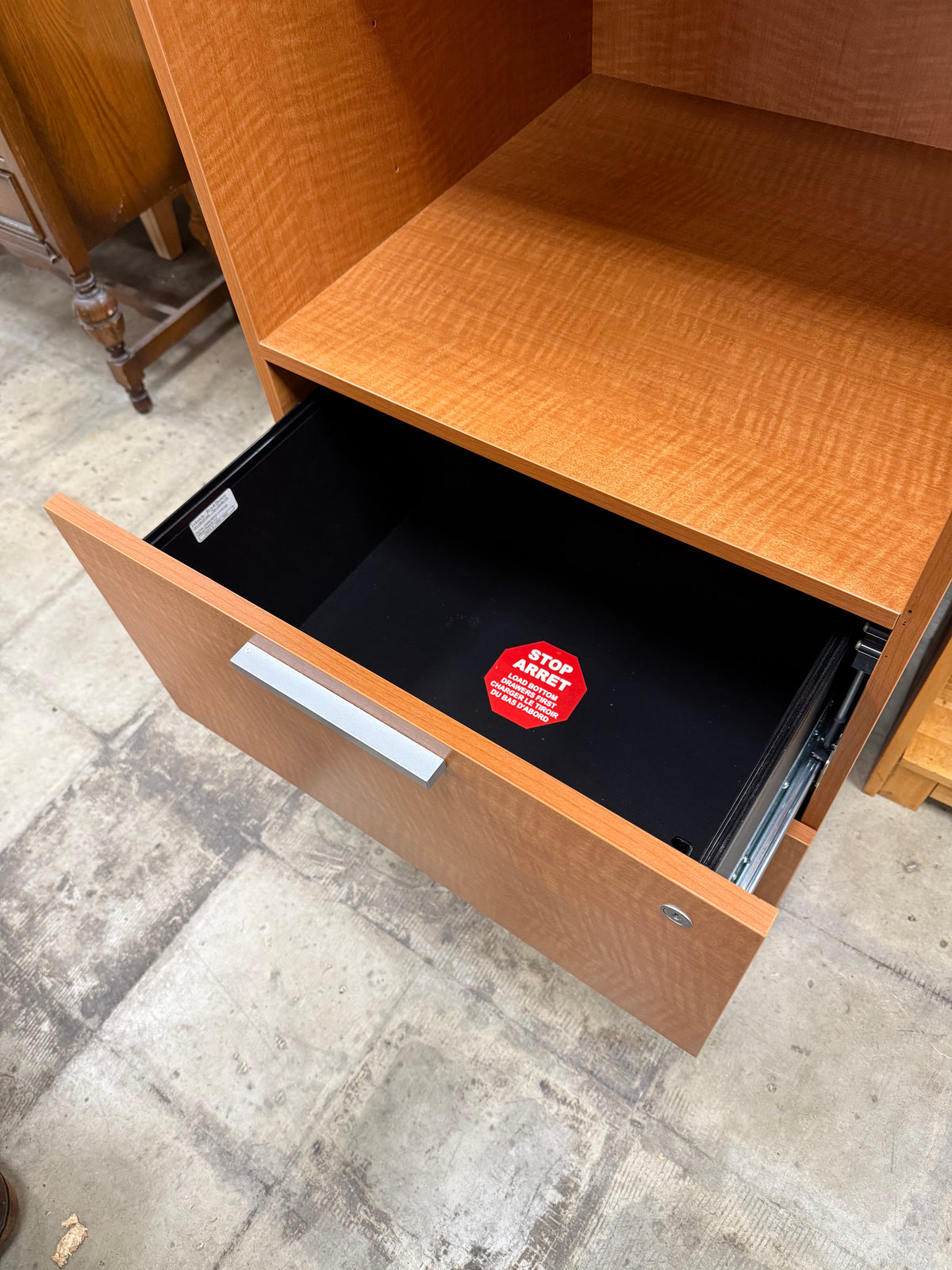 Tall Beechwood Storage Cabinet