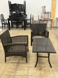 Black Rattan Outdoor Patio Set