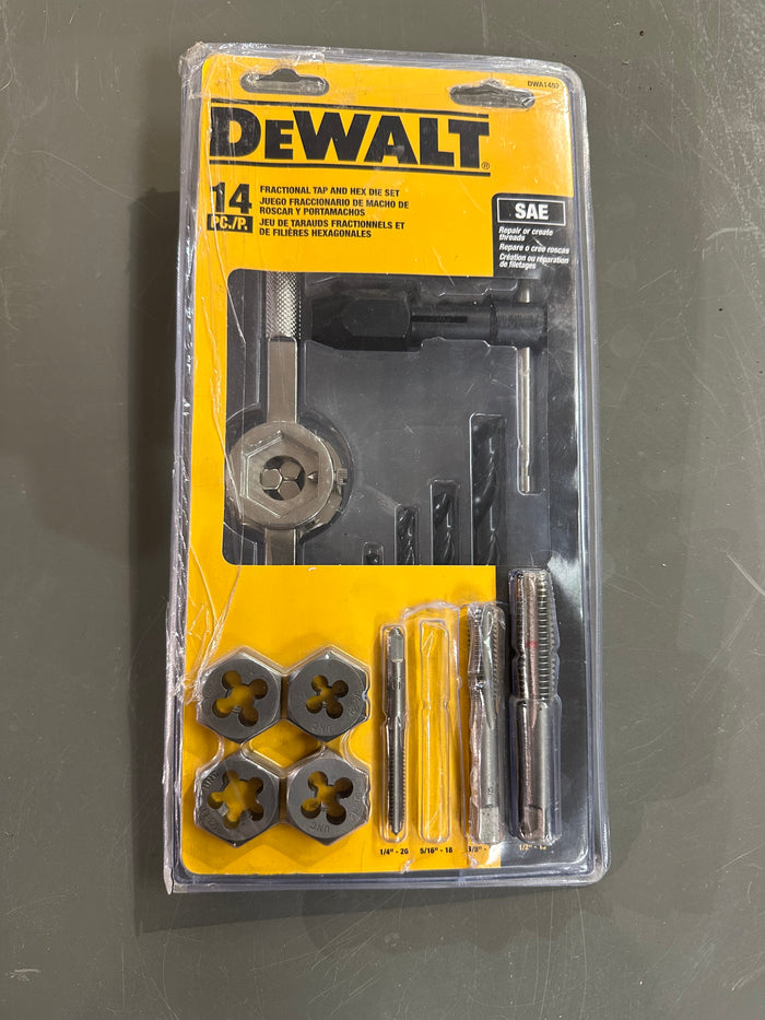 DEWALT Fractional Tap and Large Hexagon Die Set