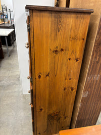 Golden Oak Tone Wooden Armoire