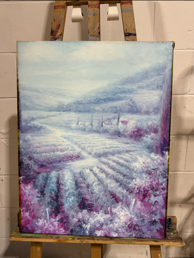 18.5"W x 24"H landscape painting