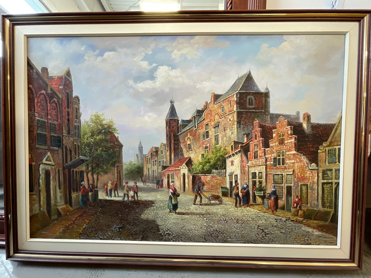 Artwork - Original Oil - European Country Town