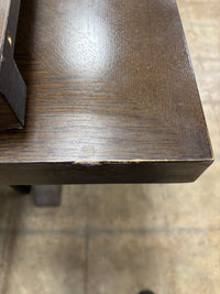 Dark Brown Wood Extendable Dining Table with 4 Chairs