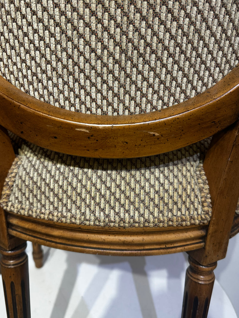 ETHAN ALLEN French Louis XVI Style Balloon Back Arm Chair