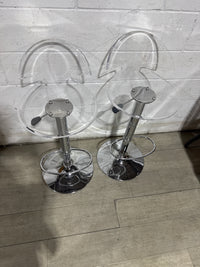 Set Of 2 Clear Counter And Bar chair