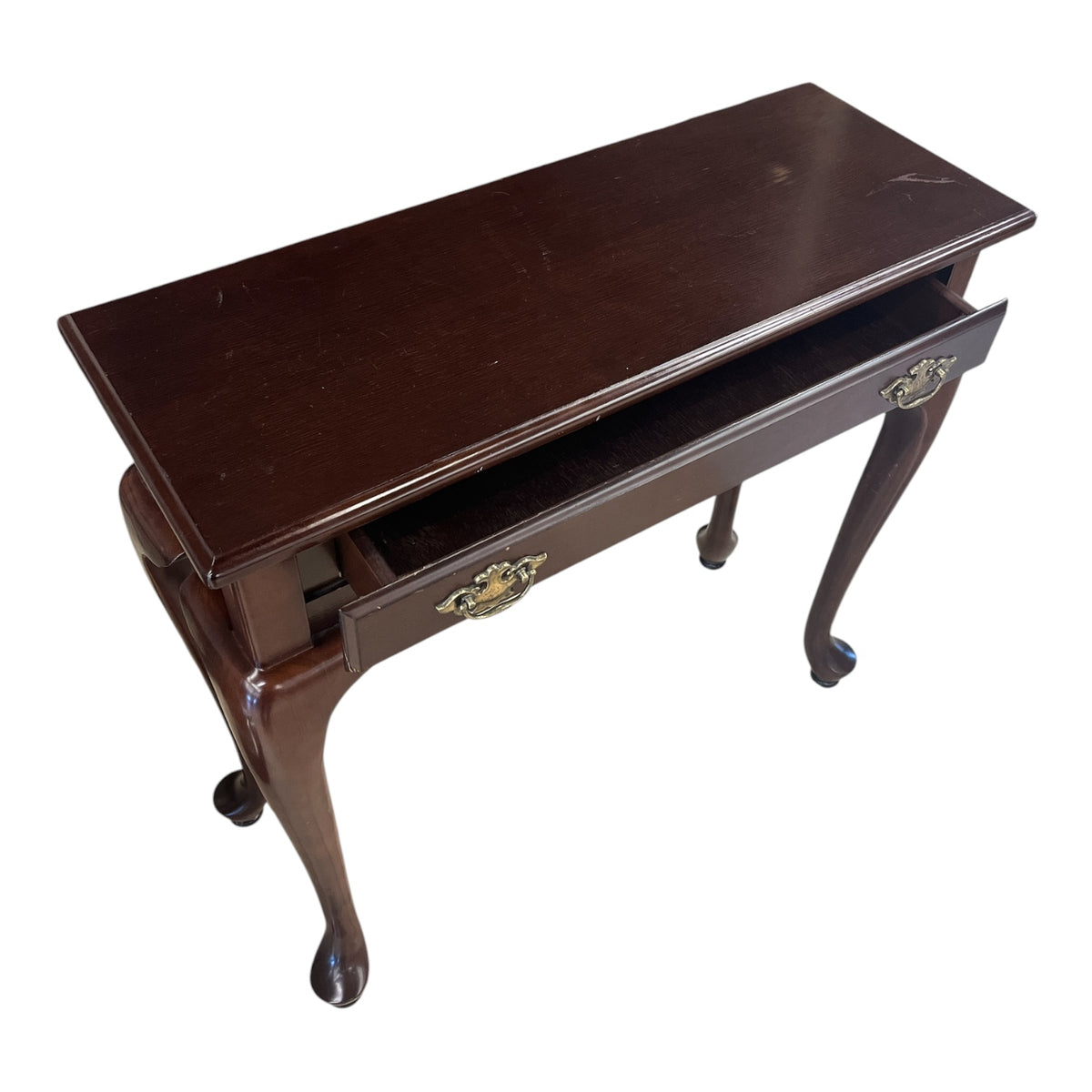 Queen Anne-Style Mahogany Console Table