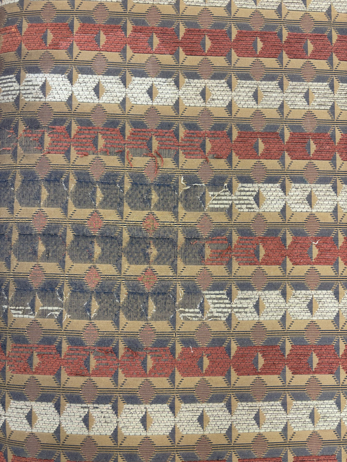 Patterned Oval Ottoman