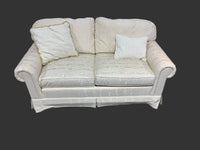 Ivory Demask Loveseat