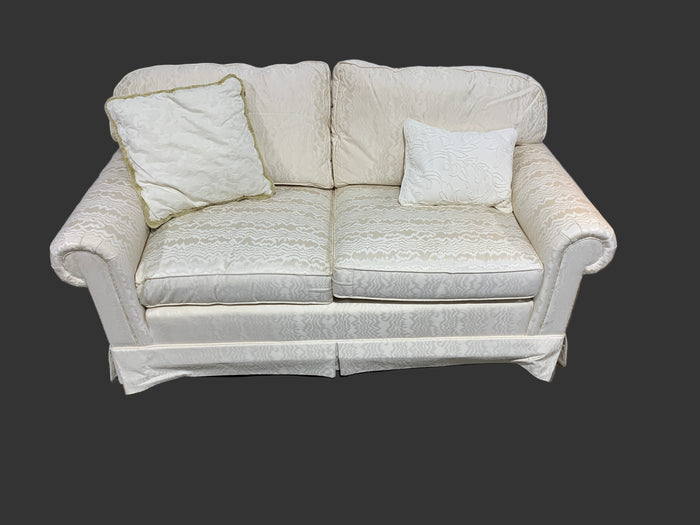 Ivory Demask Loveseat