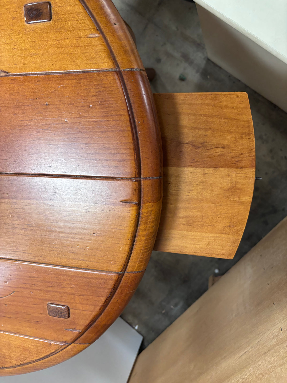 Round Wooden End Table