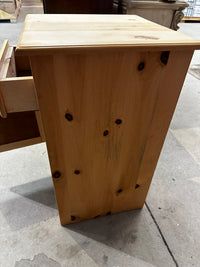 Tall Solid Wood Table With Storage