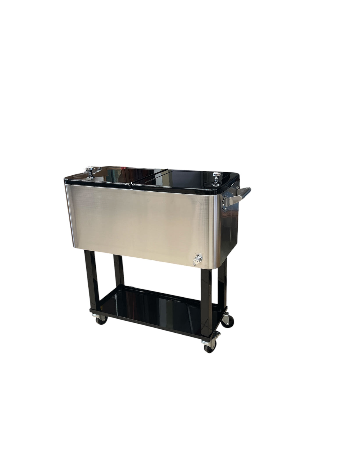 Outsunny Rolling Portable Beverage Cooler Bin
