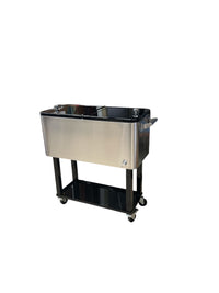 Outsunny Rolling Portable Beverage Cooler Bin
