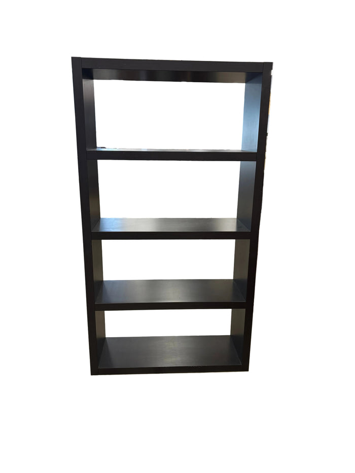 Large Black Open Bookshelf