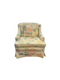 Floral Upholstered Armchair