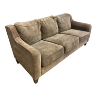Taupe Three-Seater Sofa w/ Plush Cushions