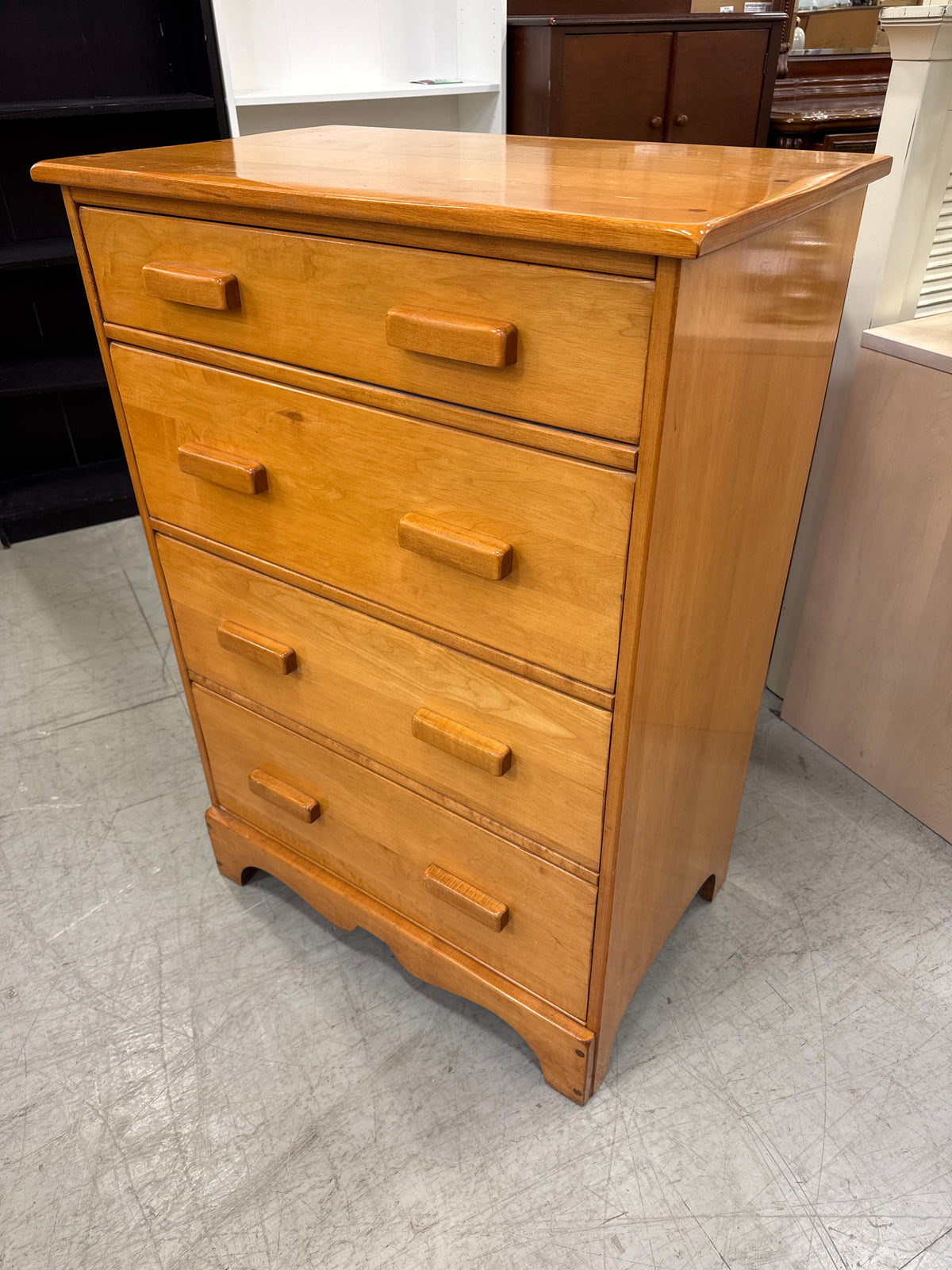30 In. Wide Vintage Vilas Rock Maple Chest Of Drawers