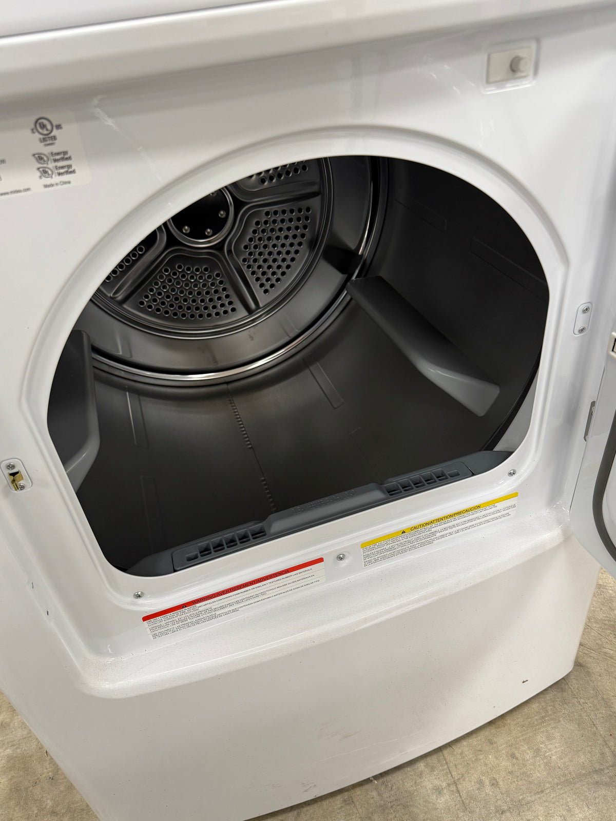 White L2 Front-Loading Electric Dryer