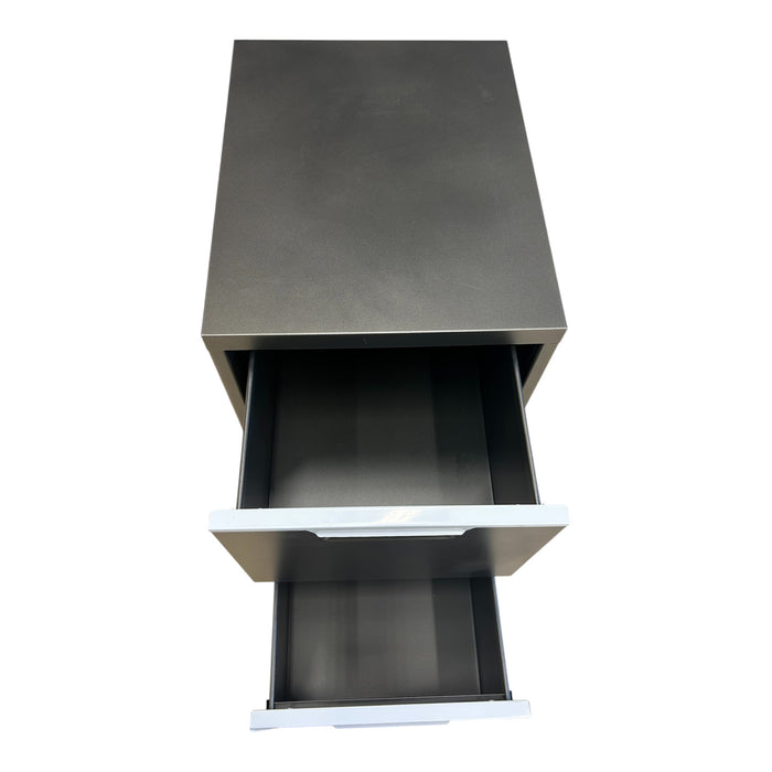 Grey Two-drawer Filing Cabinet