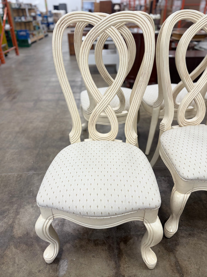 Off White Dining Chairs - Set of 8