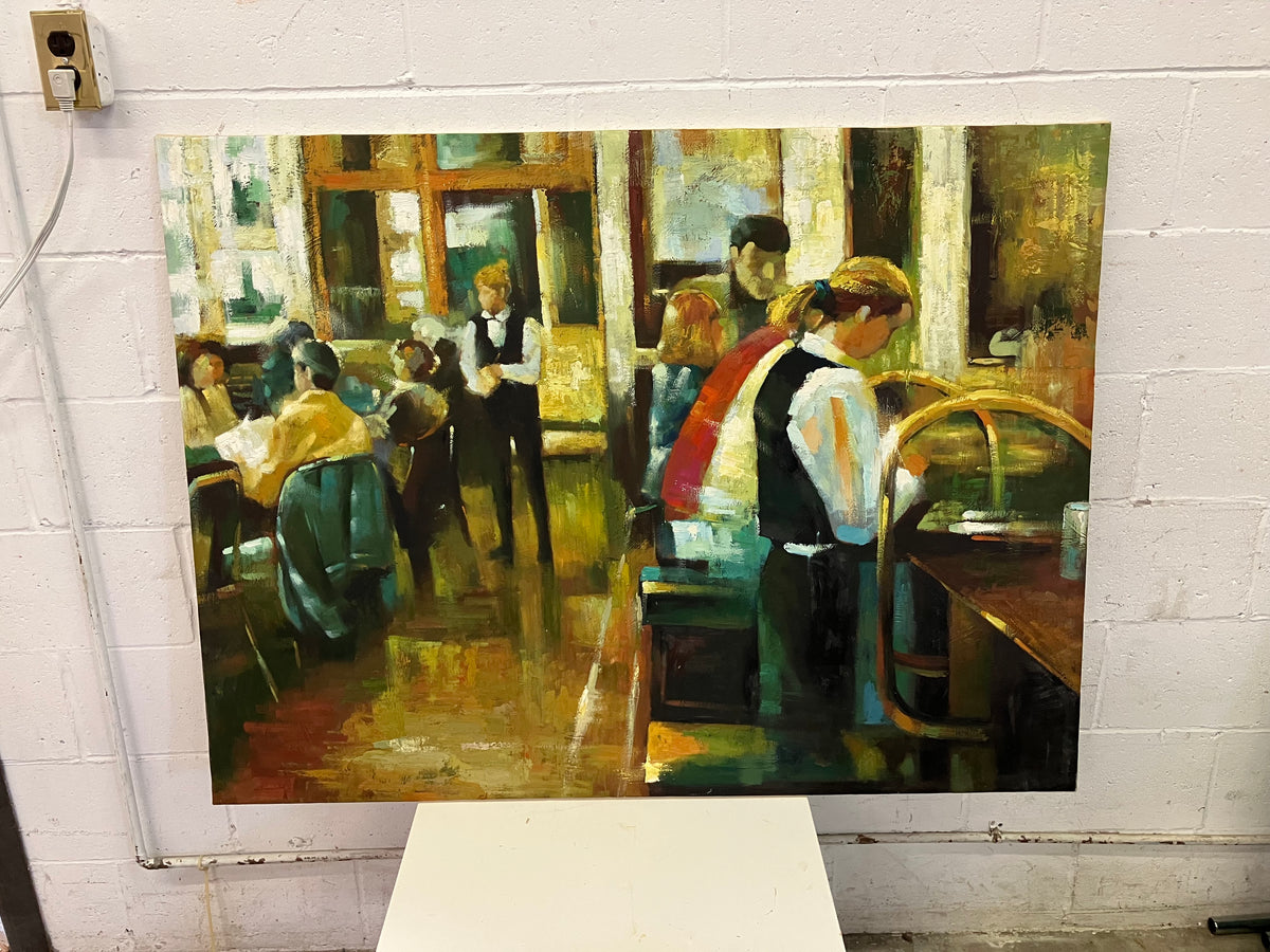 Cafe Oil Painting