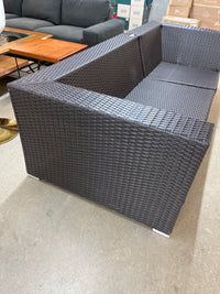 99"W Patio Sectional in Plastic Wicker