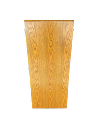 Extendable vintage solid oak round dining table
