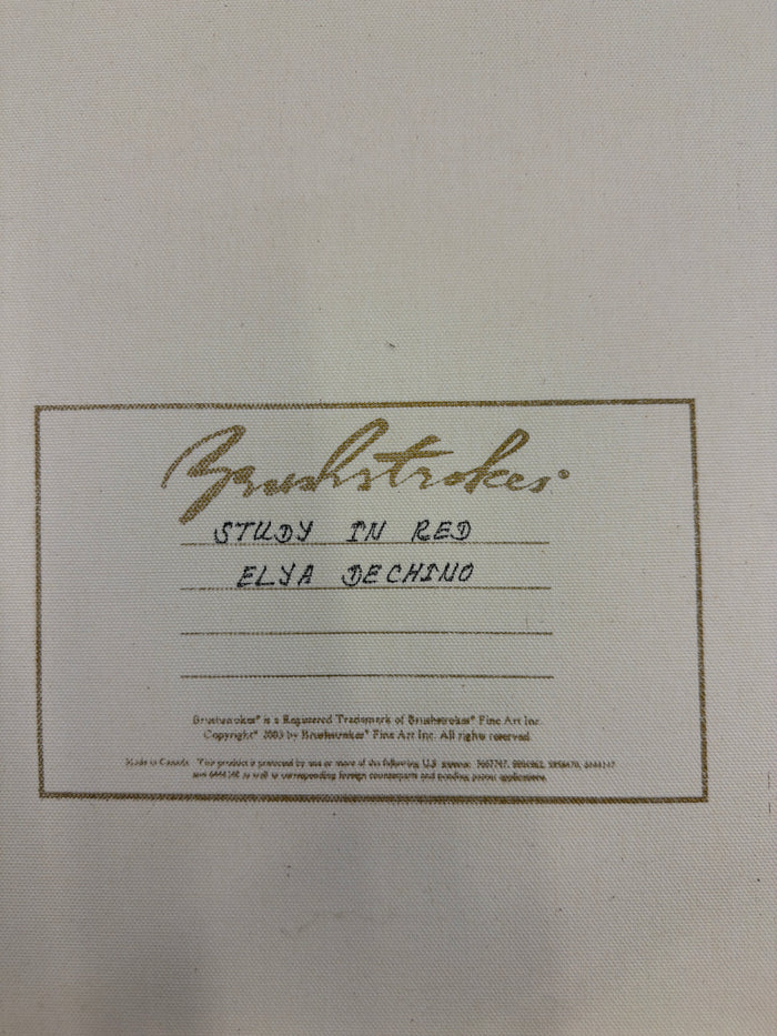 Study in Red Abstract Art by Elya Dechino