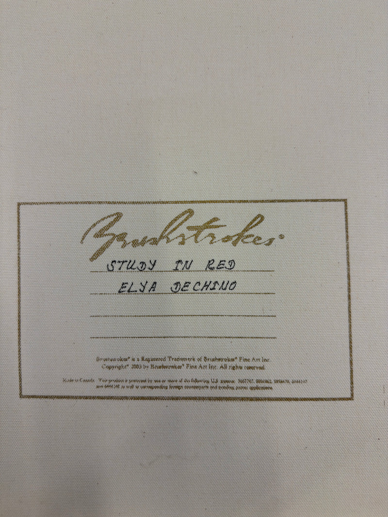 Study in Red Abstract Art by Elya Dechino