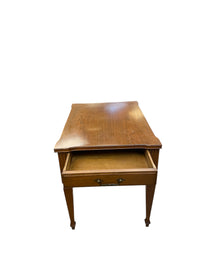 Solid Wood 2-Drawer Side Table