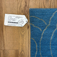 3x5-ft Tingpa Nickel Blue Rug, Wool and Silk, 2-0060554