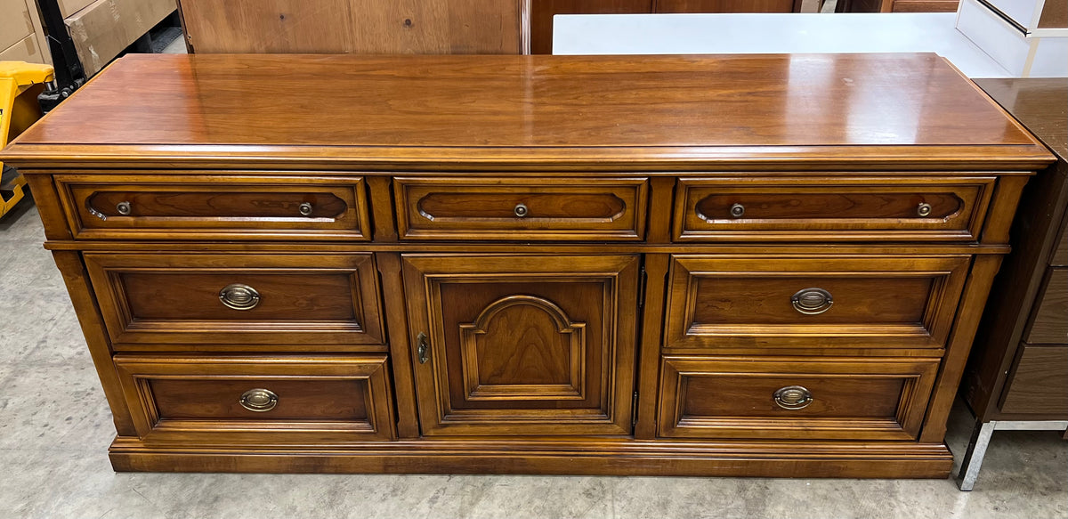 Vintage Dark Wood Dresser