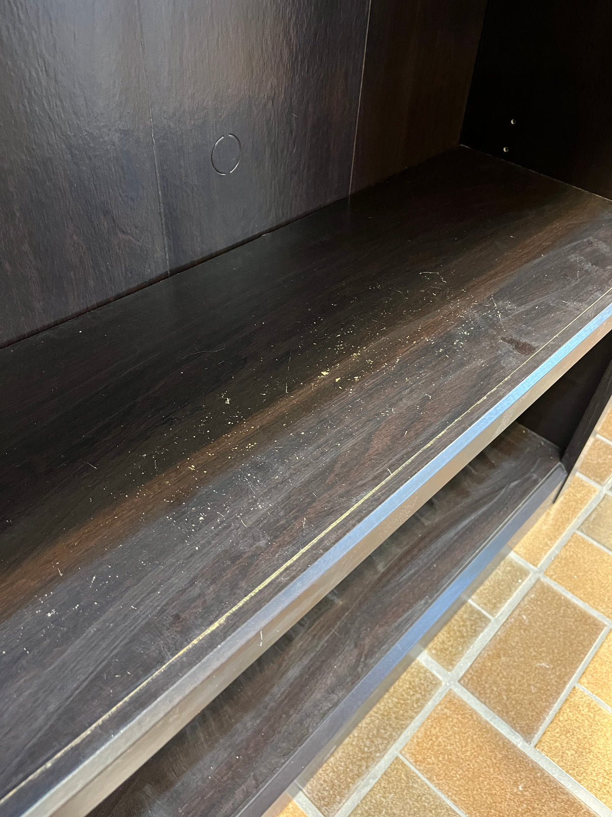 Tall Black Bookcase w/ 4 Shelves