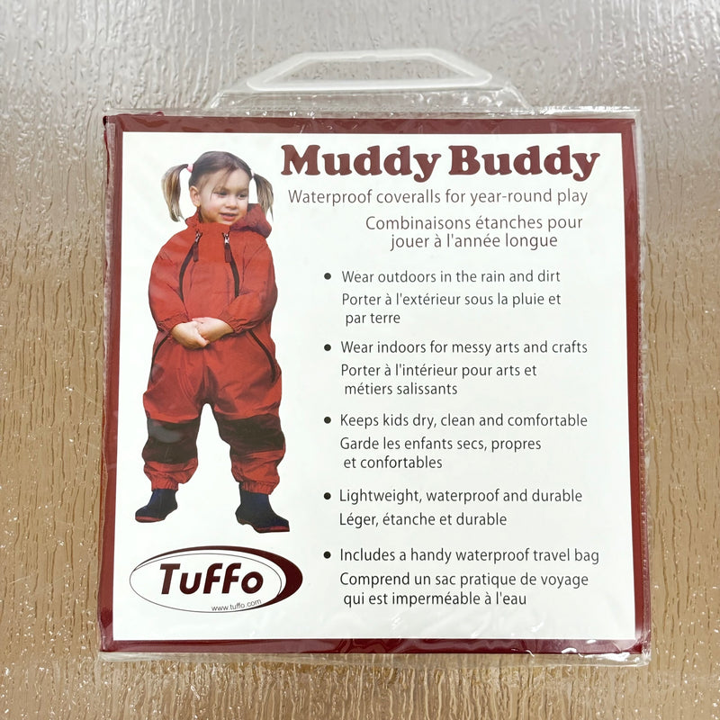 Muddy Buddy Waterproof Baby Coveralls – Red, 12 Months