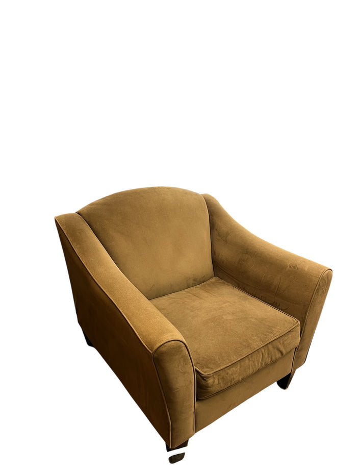 Brown Suede Armchair