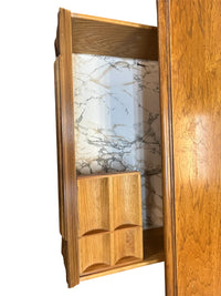Solid Wood Sideboard With Ornate Carved Doors