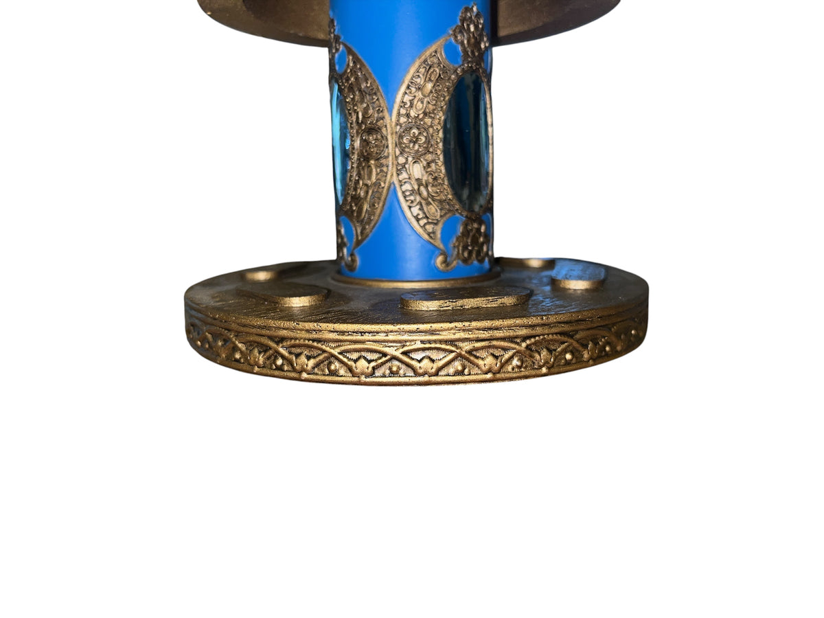 Hudson Pewter Blue Top Carousel Animal Decorative Set