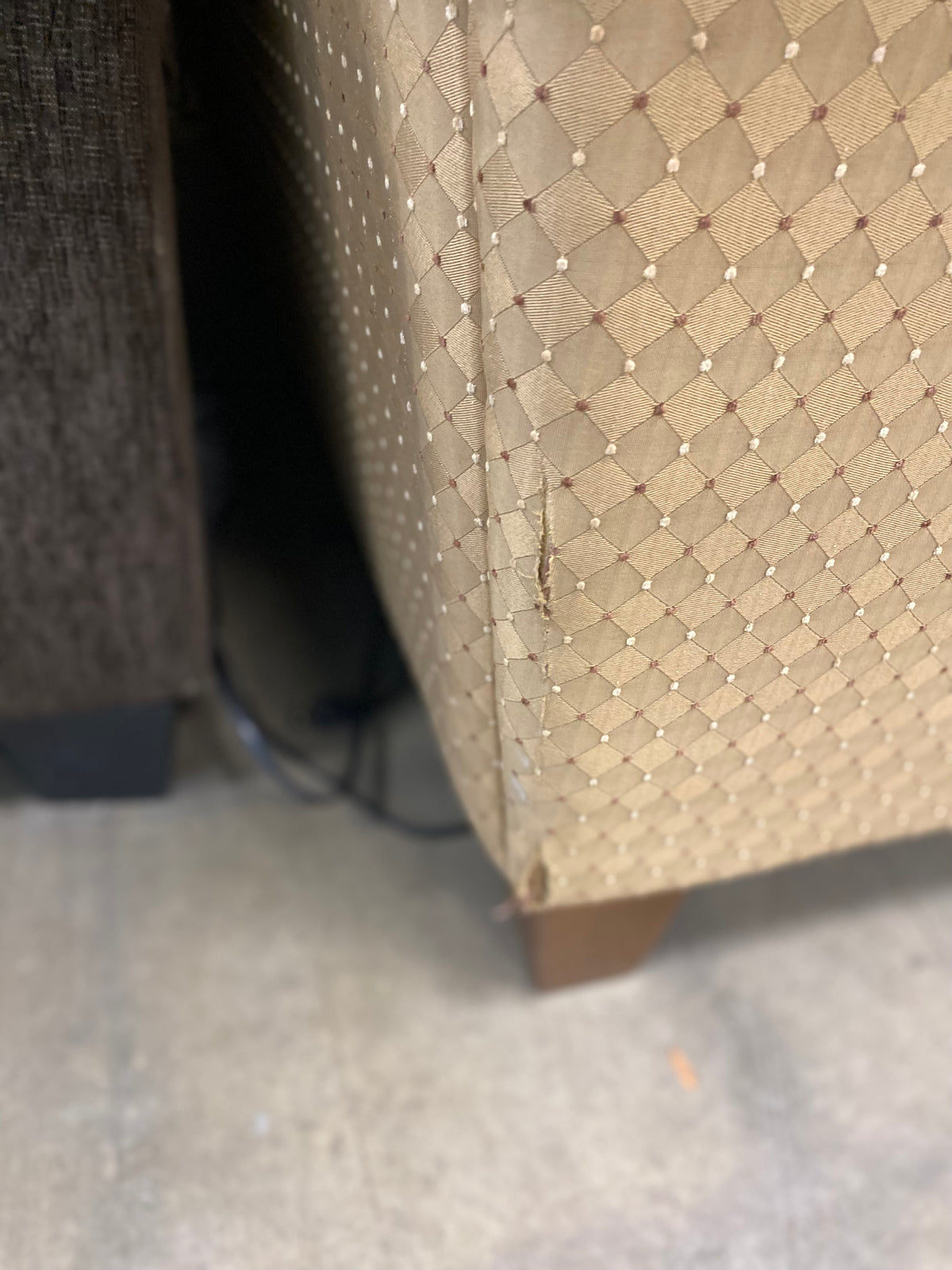 Champagne Patterned Electric Reclining Loveseat