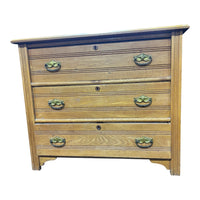Farmhouse Style Bedroom Dresser w/ Floral Carved Detailing & Mirror