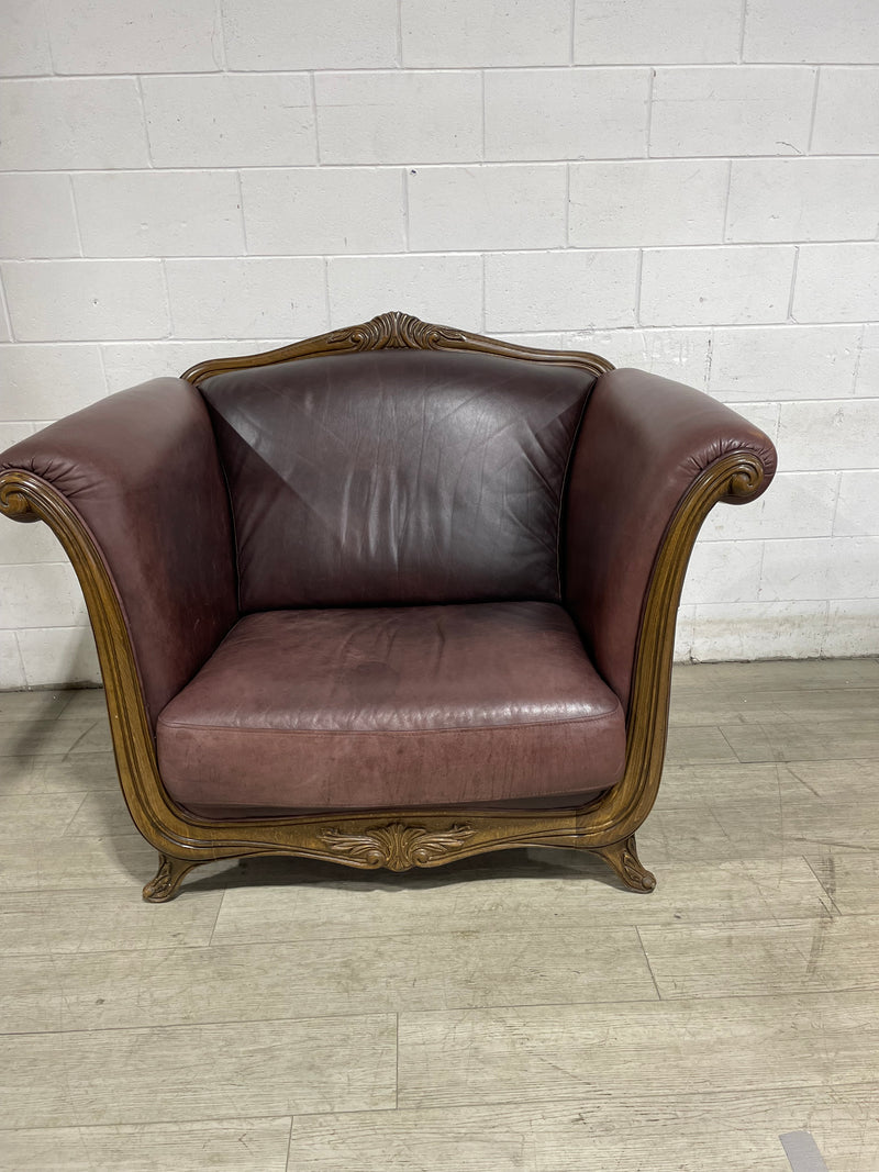 Faux Leather Armchair