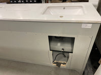 72"W Grey Vanity W/ Quartz Countertop