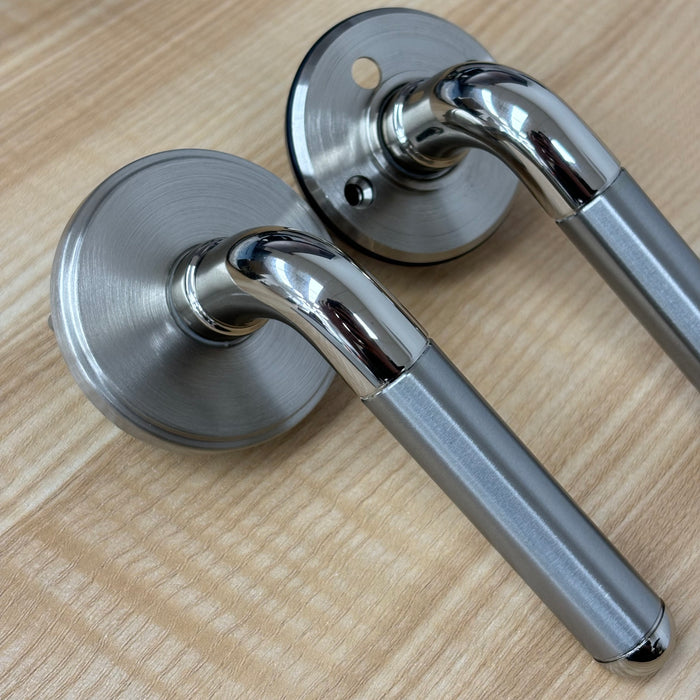 New Orleans Passage Lever Set, Chrome & Satin Nickel, Left-Handed, 1001NOLCRL1415
