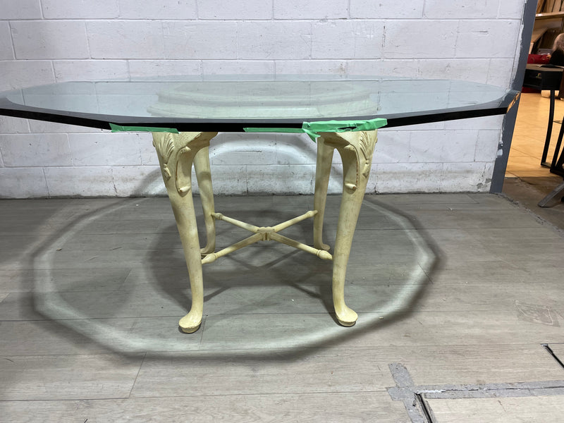 Octagon Dining Table with Glass Top