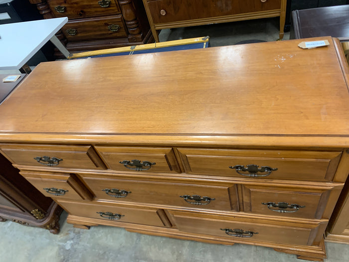 8 Drawer Bronze Handled Dresser