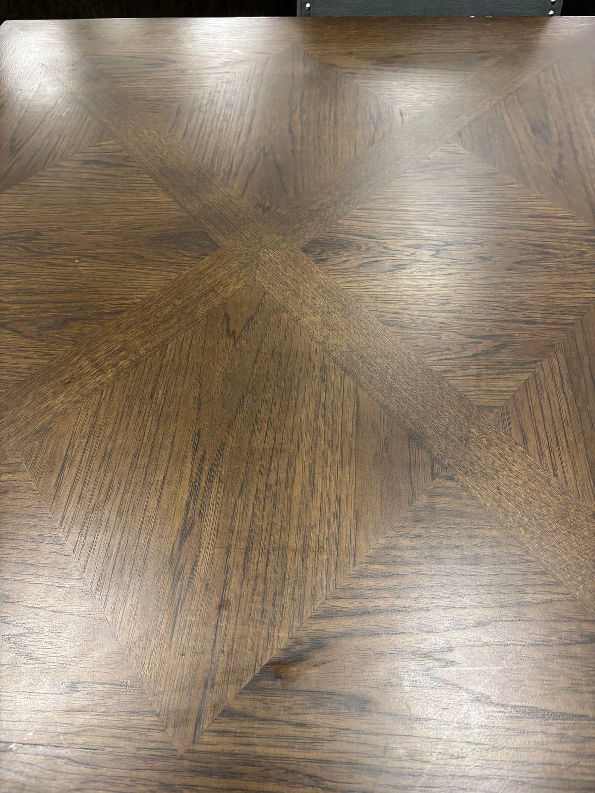 Dark Brown Wood Extendable Dining Table with 4 Chairs